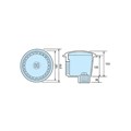 Слив донный антивихревой Hayward WG1054AVE 2" под бетон 3022