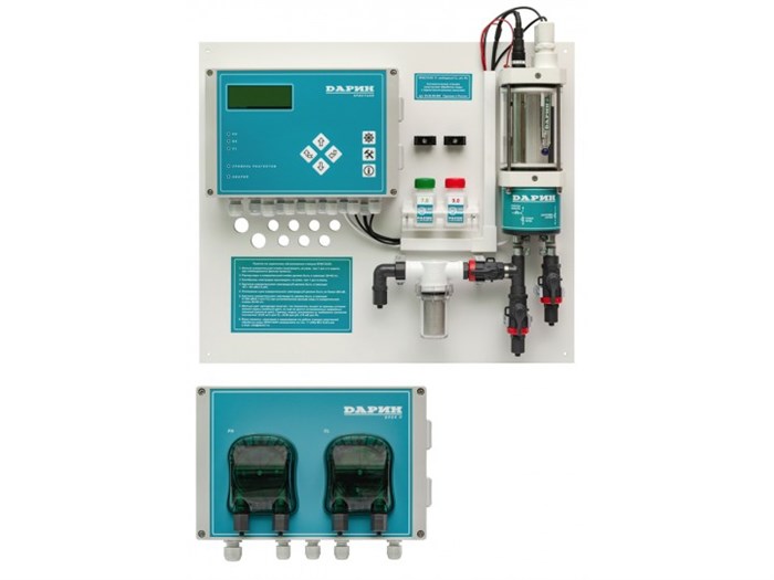 Автоматическая станция дозирования c перистальтическими насосами  Кристалл П Свободный хлор, рН 1801 - фото 4665